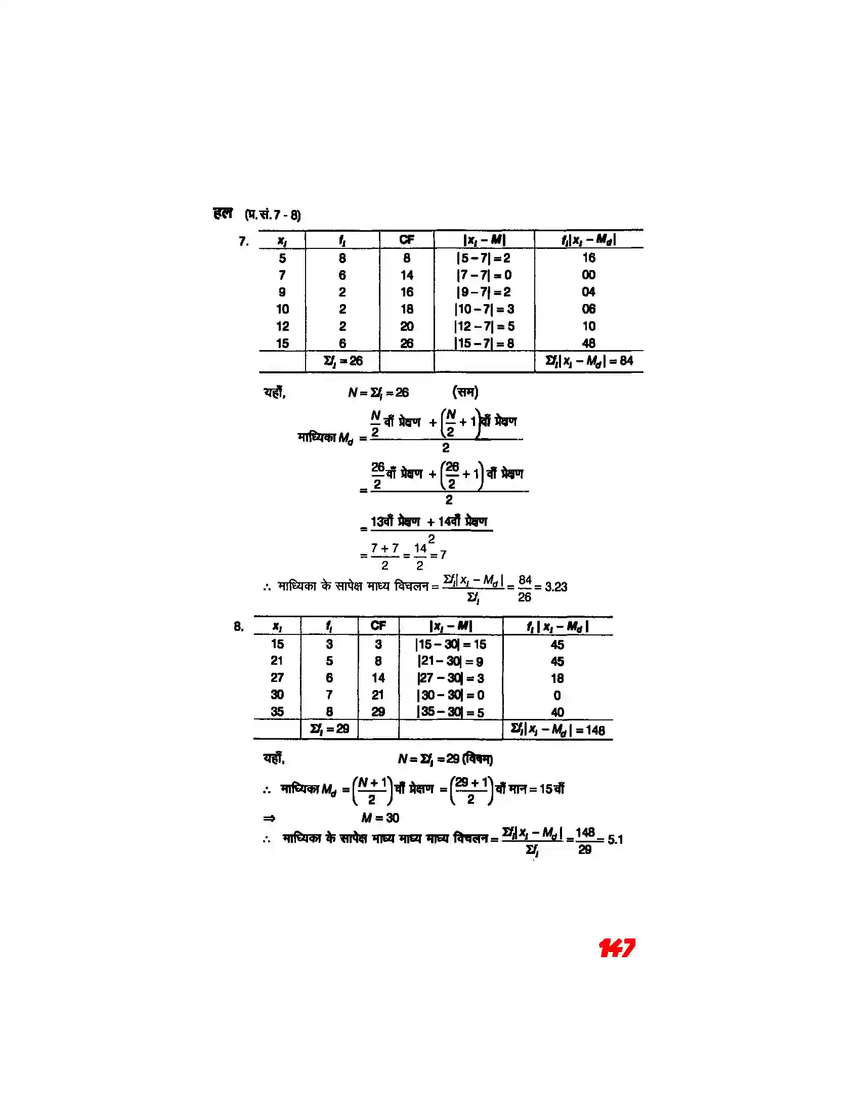 Bihar Board Class 11th Maths (गणित) Chapter 15 (सांख्यिकी) Solution 6