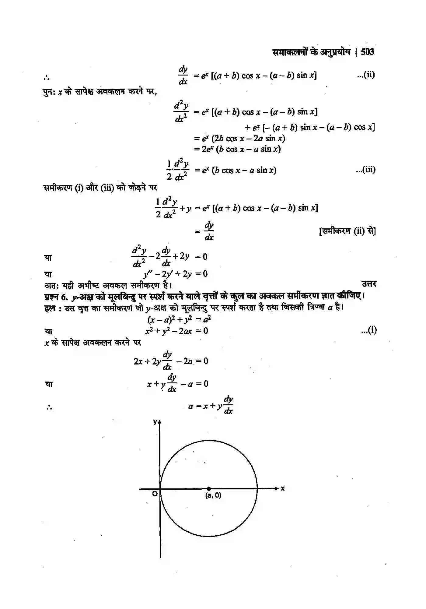 Bihar Board Class 12th Maths (गणित) Chapter 9 (अवकल समीकरण) Solution 9