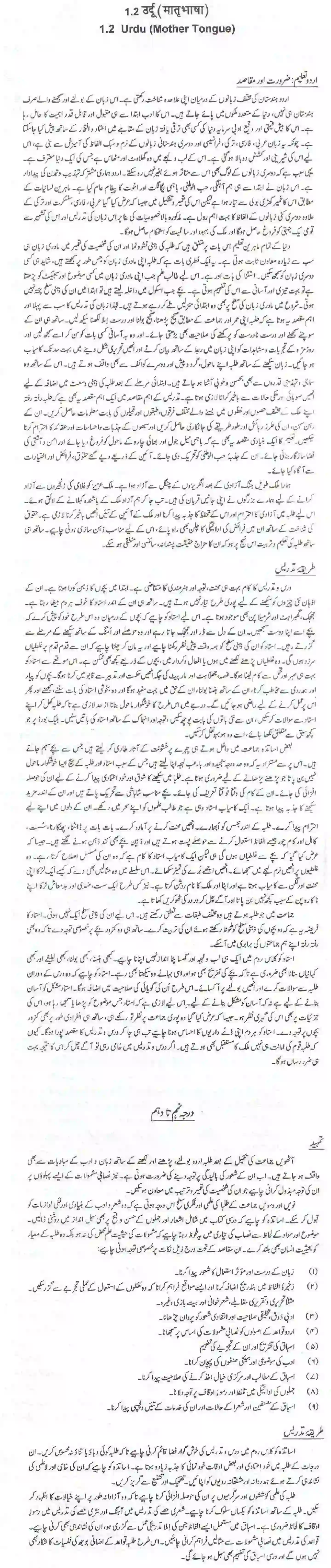 Bihar Board Class 10th 2020-2021 Urdu Syllabus 1