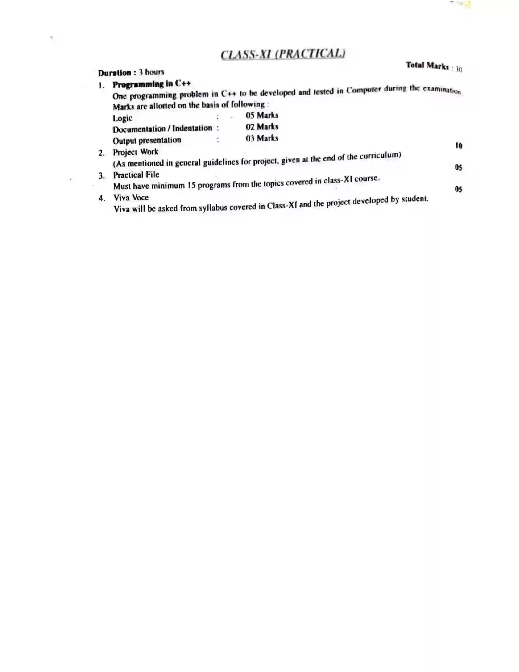 Bihar Board Class 11th 2025-26 Computer Science Syllabus 4