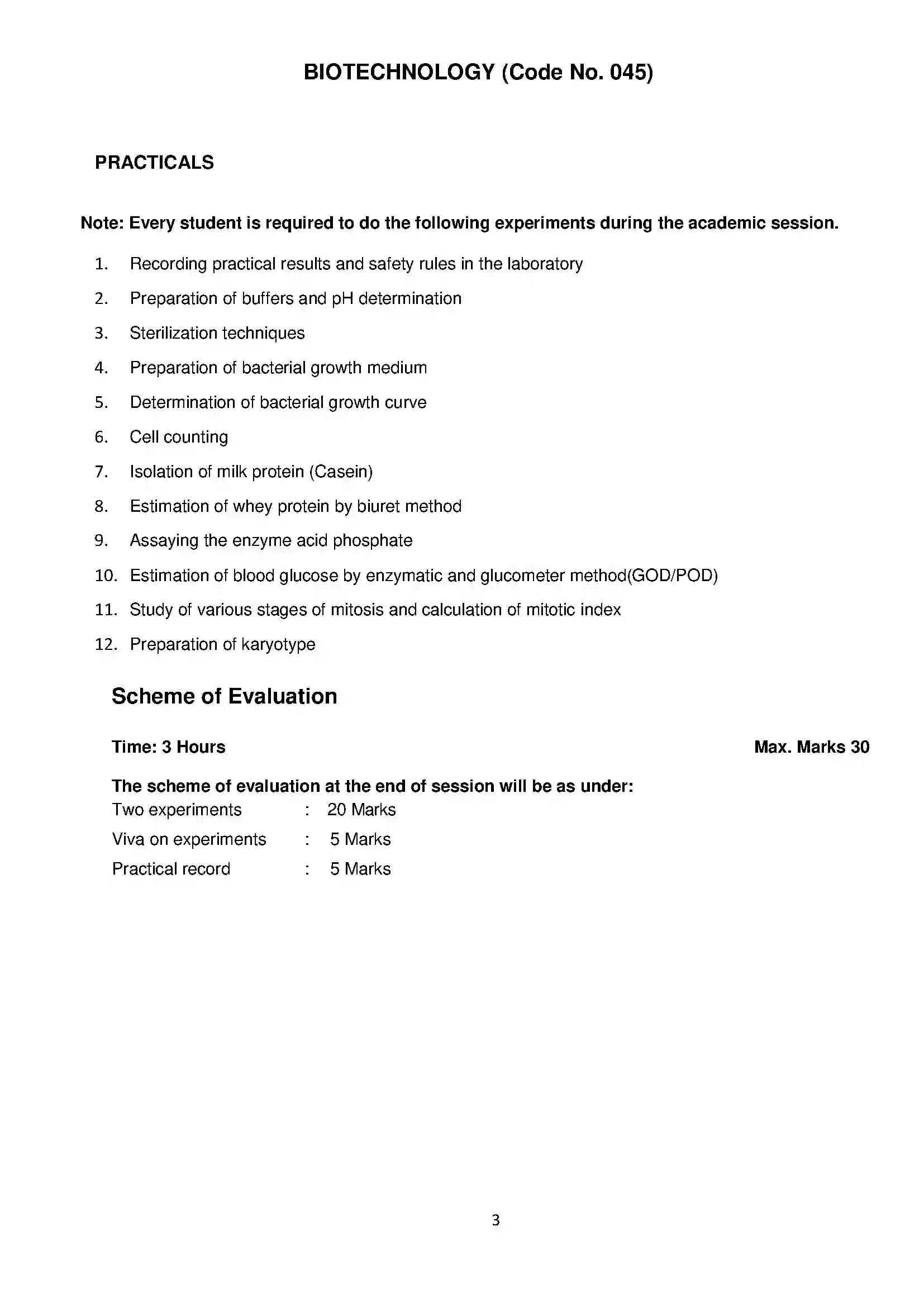 Bihar Board Class 12th 2020 Bio – Technology Syllabus 3