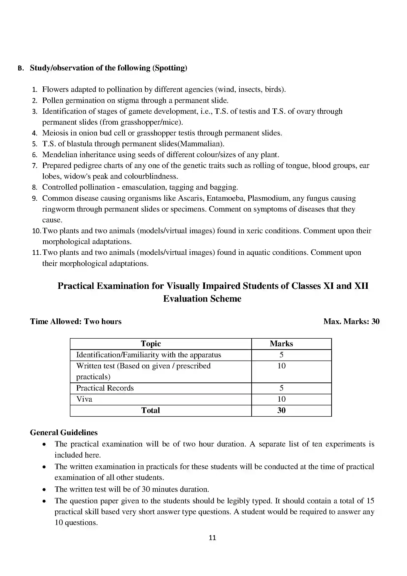 Bihar Board Class 12th 2020 Biology Syllabus 11