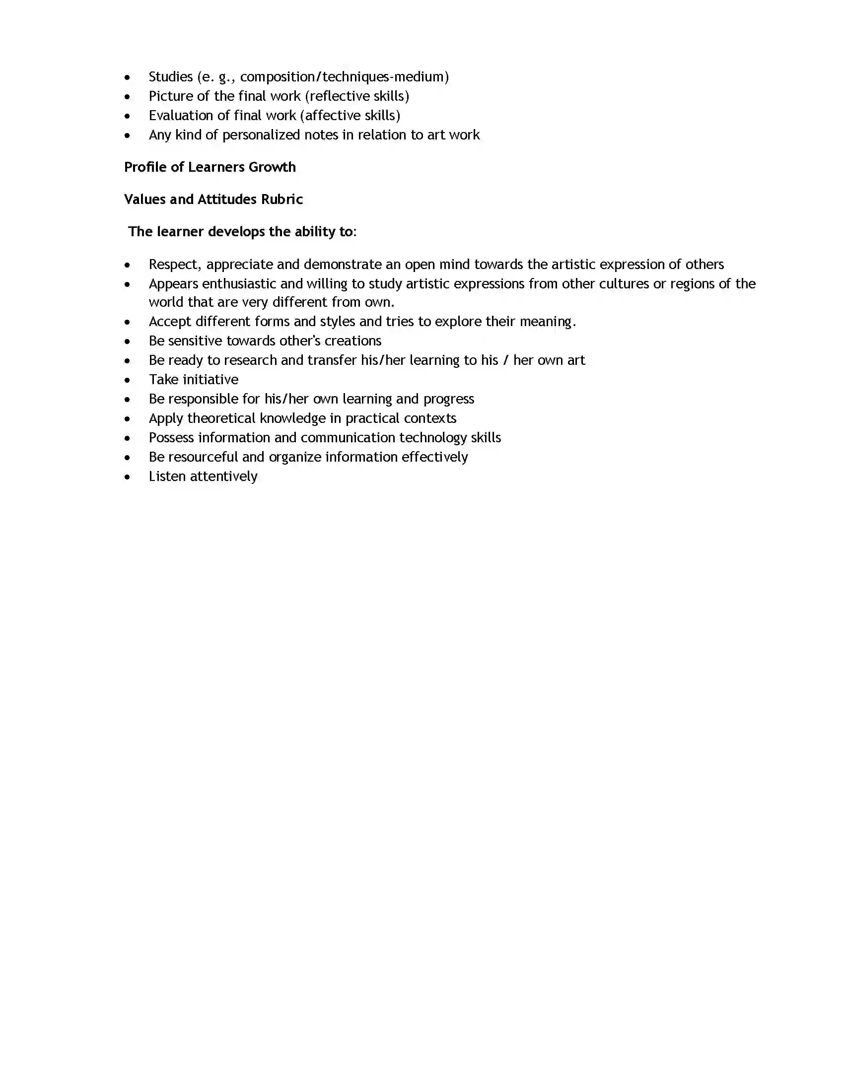 Bihar Board Class 12th 2020 Fine Arts Syllabus 2