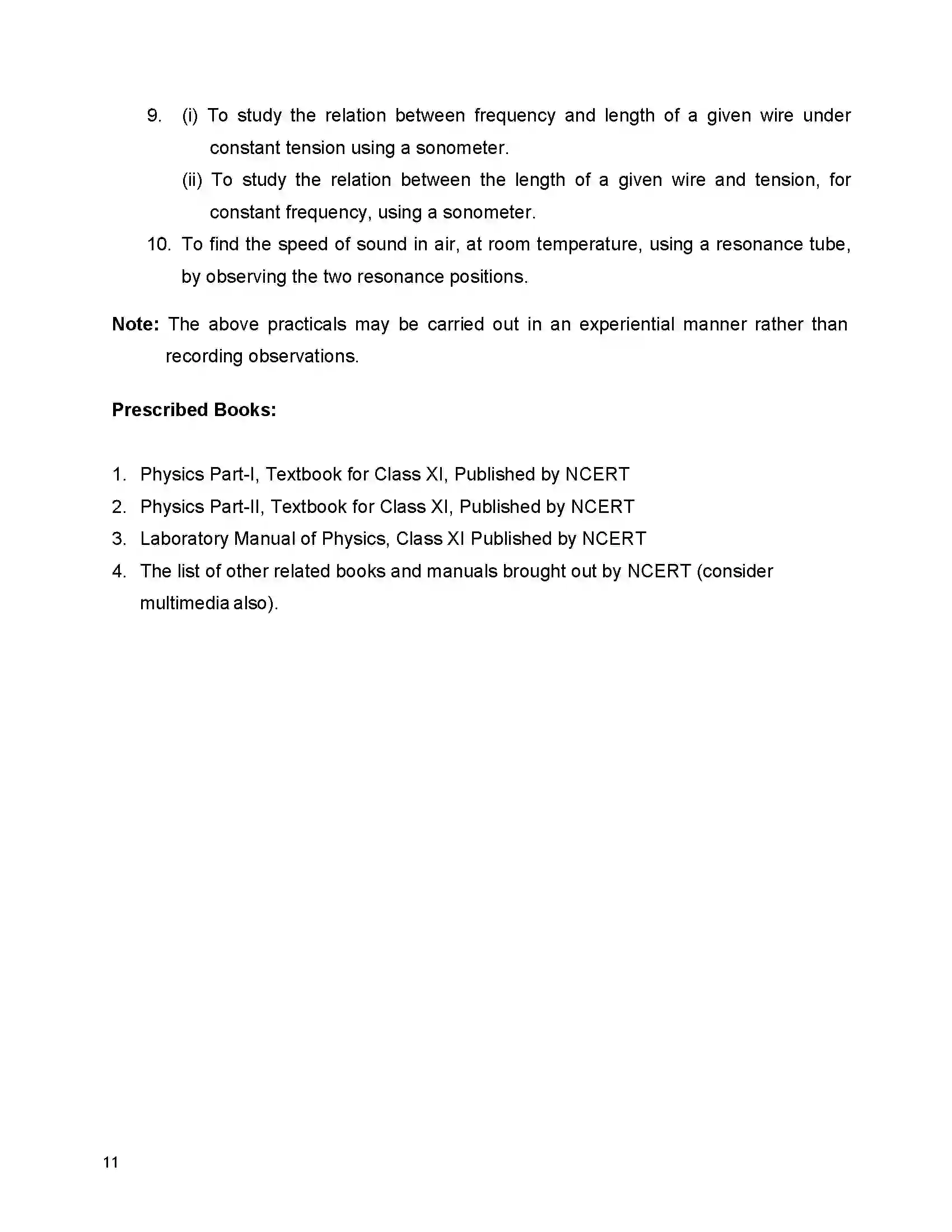 Bihar Board Class 12th 2020 Physics Syllabus 11