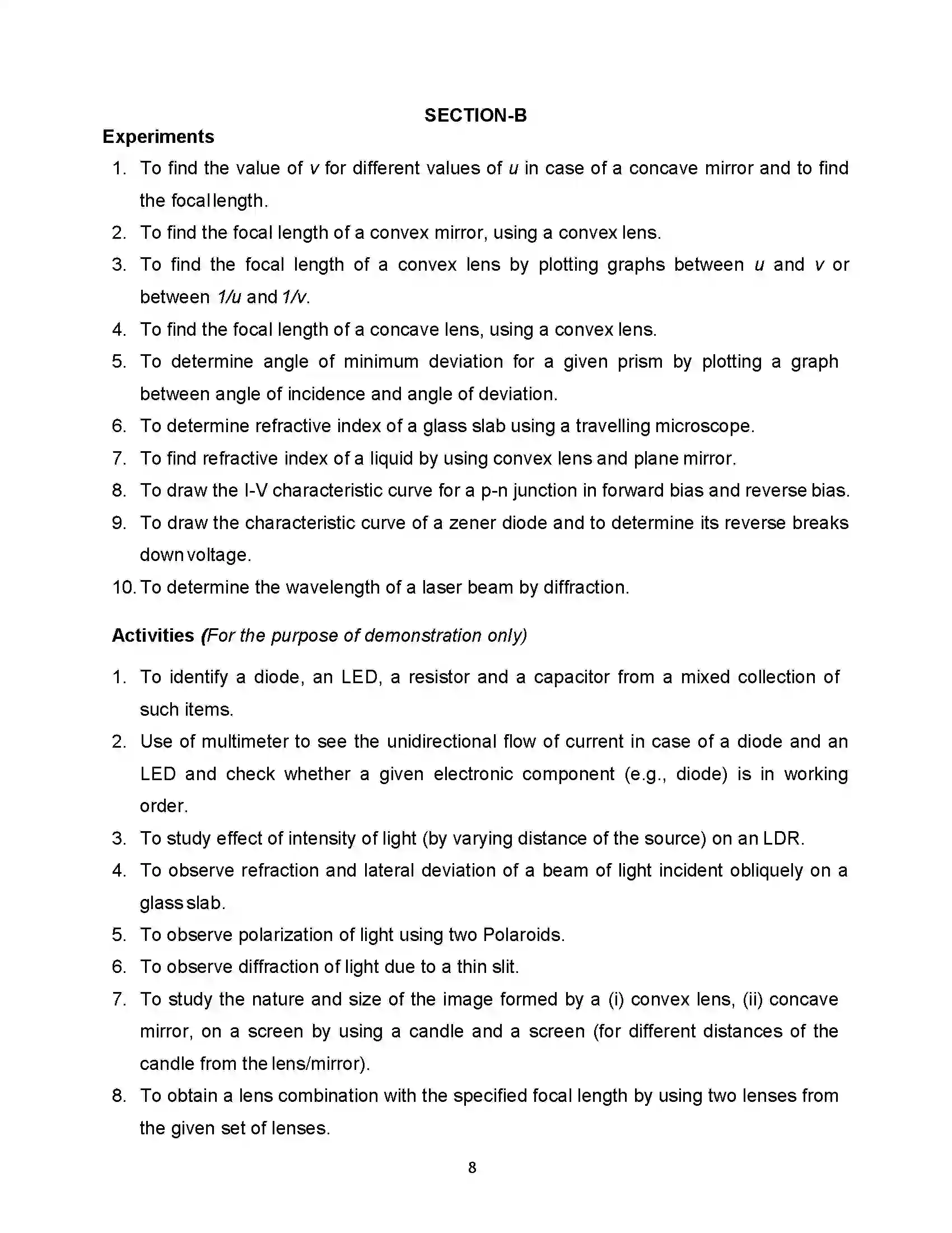 Bihar Board Class 12th 2020 Physics Syllabus 21