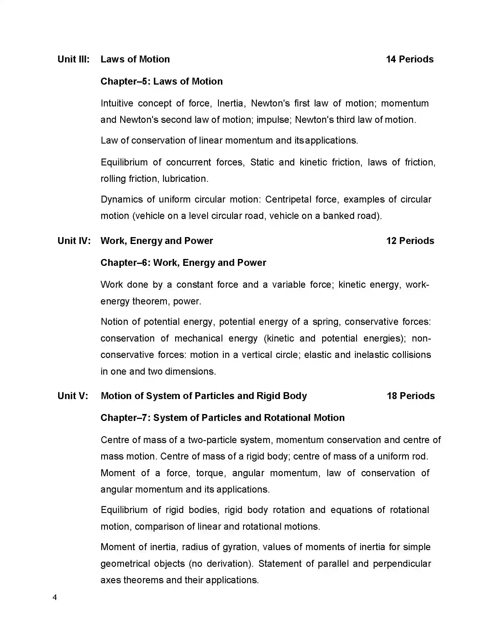Bihar Board Class 12th 2020 Physics Syllabus 4