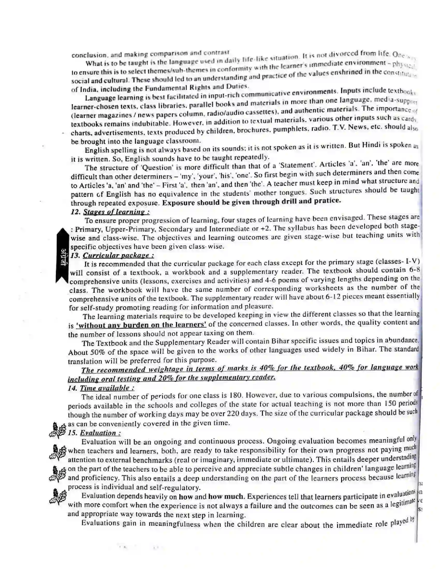 Bihar Board Class 12th 2025-26 English Language Syllabus 6
